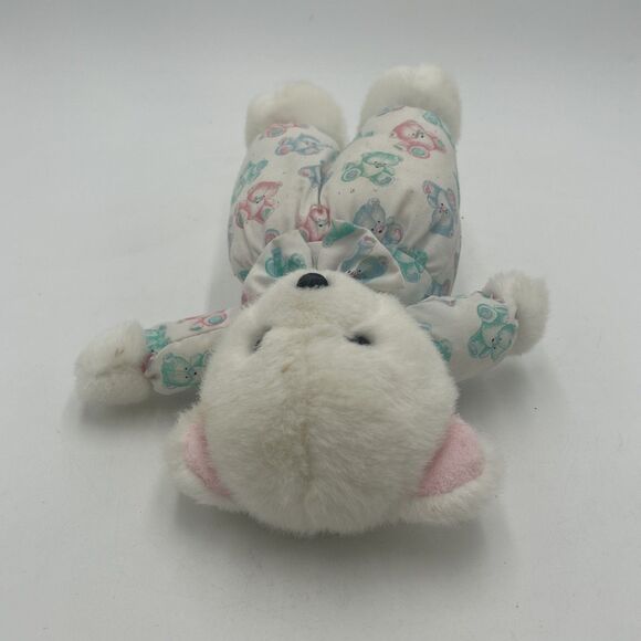 Vintage Carters Prestige Teddy Bear Plush Rattle Stuffed Animal Pastel Baby Toy - Picture 5 of 6
